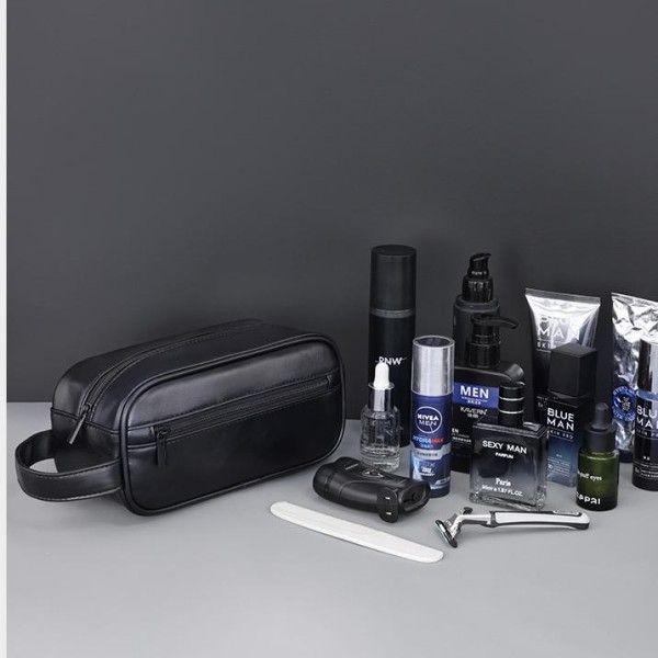 Travel And Business Trip Supplies, Outdoor Men's And Women's Toiletry Bags, Pu Portable Hand-Held Cosmetic Bags
