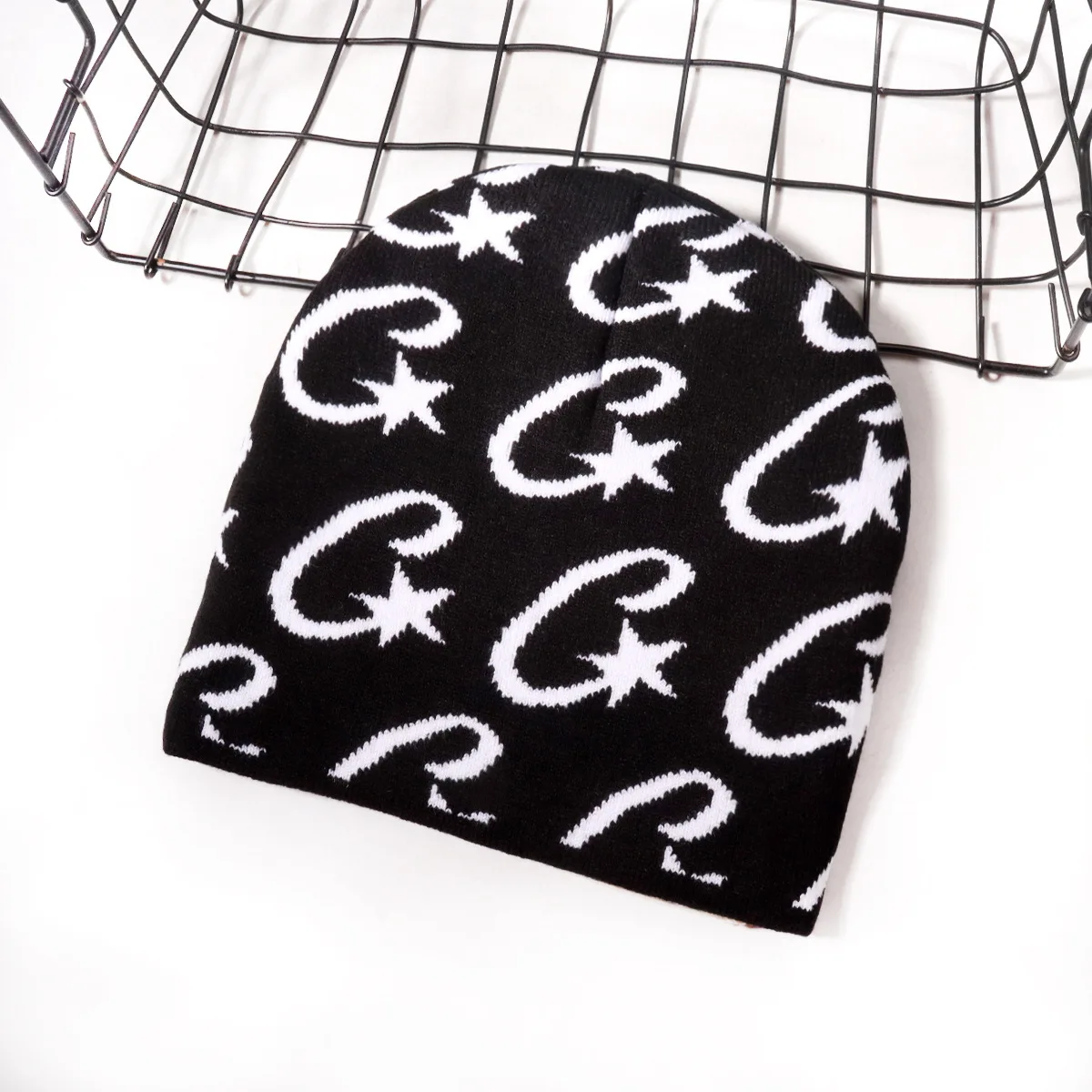 1PC Star Pattern European American Autumn Winter Warm Fashion Casual Jacquard Knitted Hat Outdoor Hip-Hop Cold Proof Beanie Hat