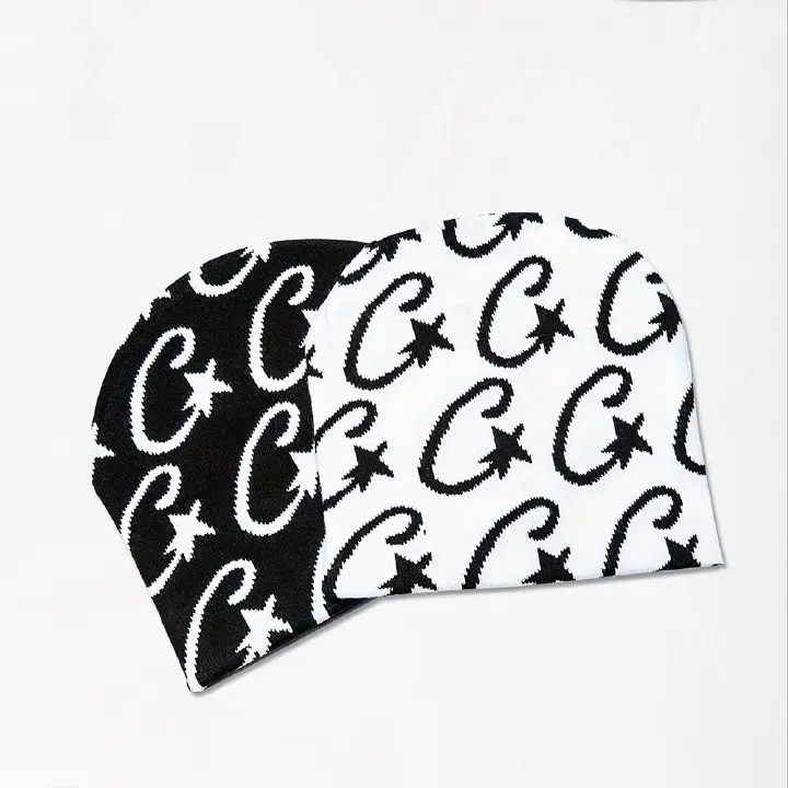 1PC Star Pattern European American Autumn Winter Warm Fashion Casual Jacquard Knitted Hat Outdoor Hip-Hop Cold Proof Beanie Hat