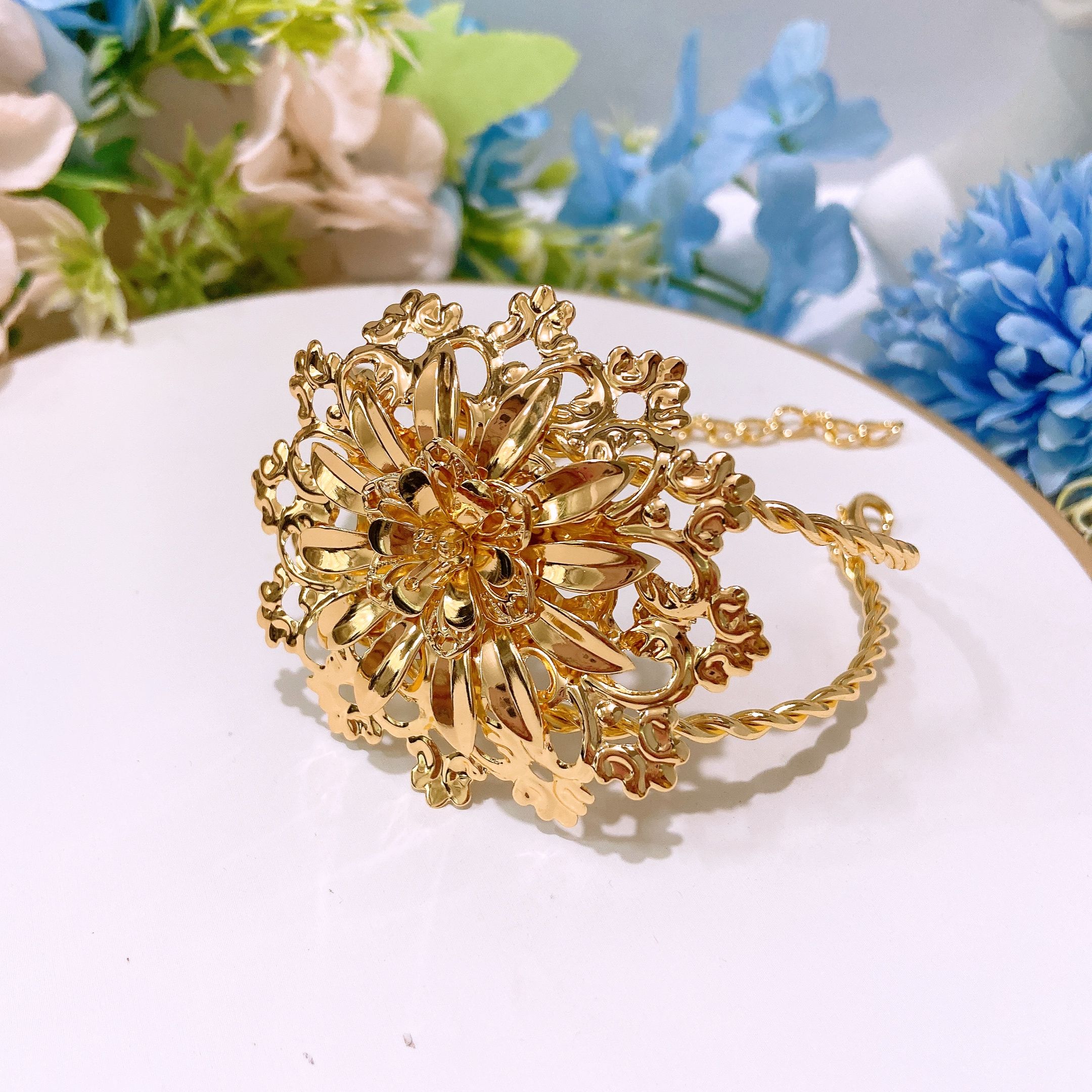 Women's Jewelry Set Fashion Italian Plating 24 Gold Original Jewelry Set Wedding Necklace Ring Earrings Bracelet 5 Pieces Jewelry Set The Latest Luxury Brazilian Gold Plated Jewelry Set