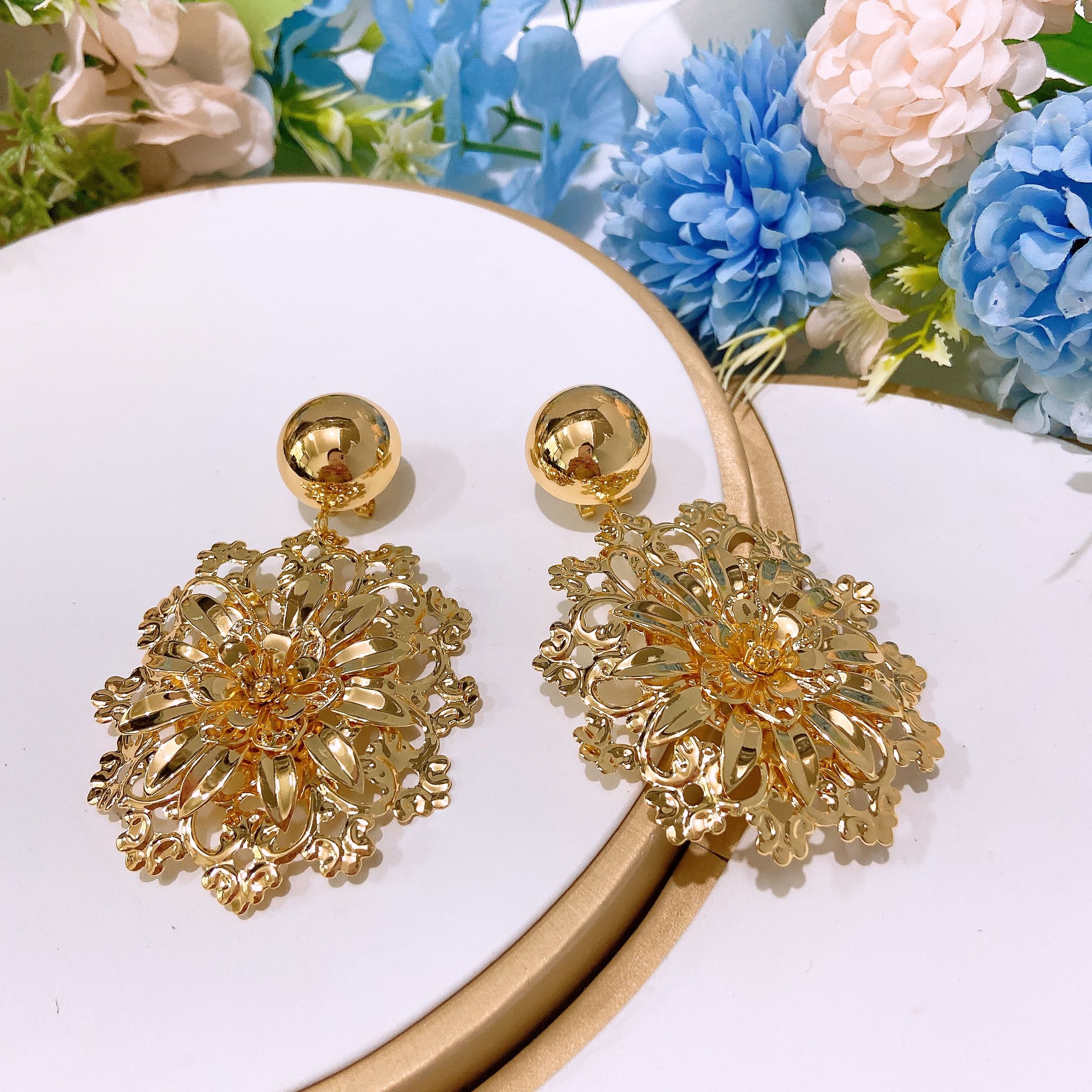 Women's Jewelry Set Fashion Italian Plating 24 Gold Original Jewelry Set Wedding Necklace Ring Earrings Bracelet 5 Pieces Jewelry Set The Latest Luxury Brazilian Gold Plated Jewelry Set