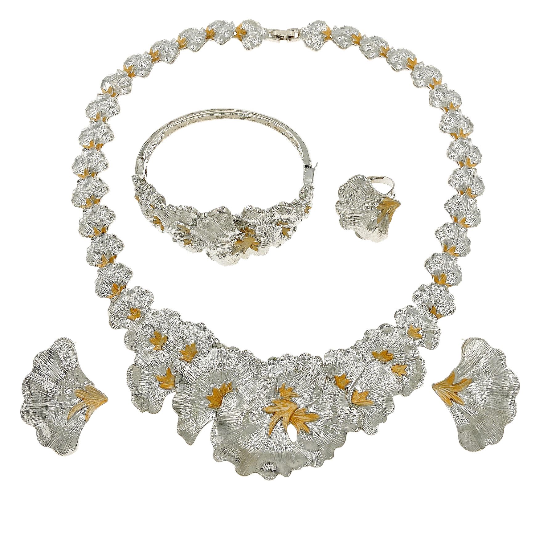 Necklace Pendant Earrings Bracelet Wedding Ring Women's Jewelry Fashion  Set Necklace Four Piece Set yulaili Jewelry