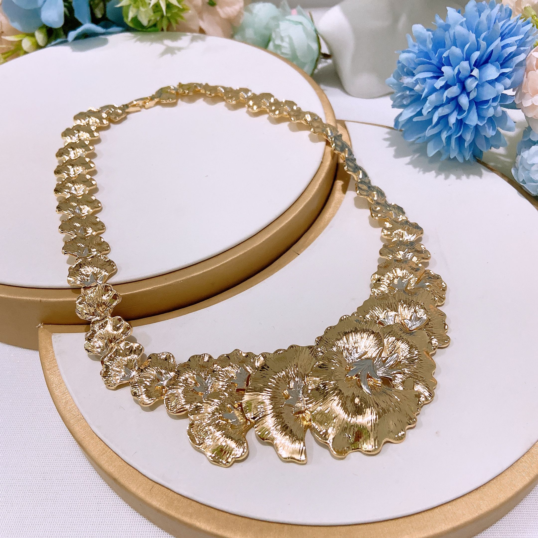 Necklace Pendant Earrings Bracelet Wedding Ring Women's Jewelry Fashion  Set Necklace Four Piece Set yulaili Jewelry