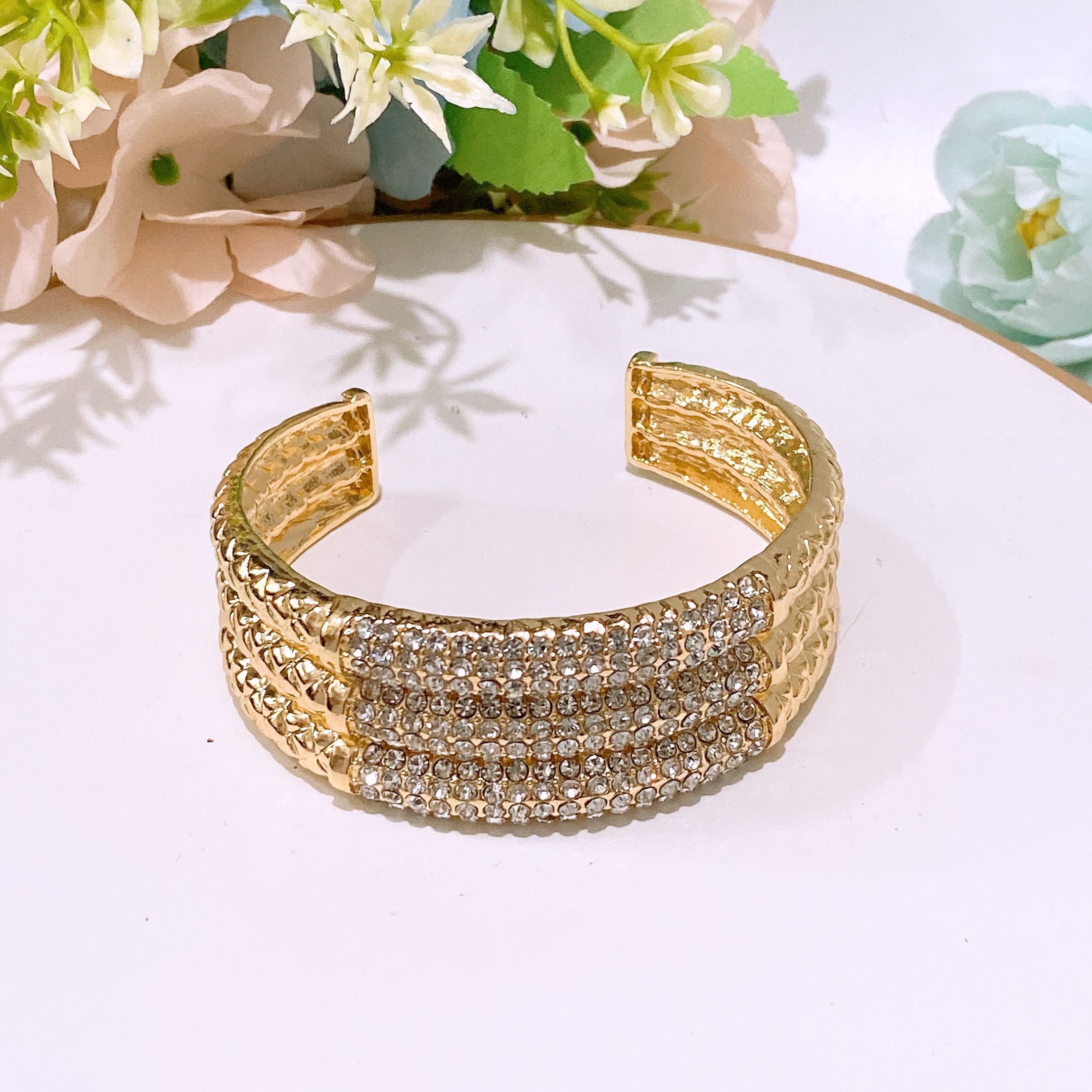 Fashion Jewelry 4-piece Jewelry Set Pendant Open Bracelet Adjustable Ring Daily Wear Jewelry Holiday Gift Jewelry 4-piece Set Necklace Earrings Bracelet Dubai Women's Jewelry