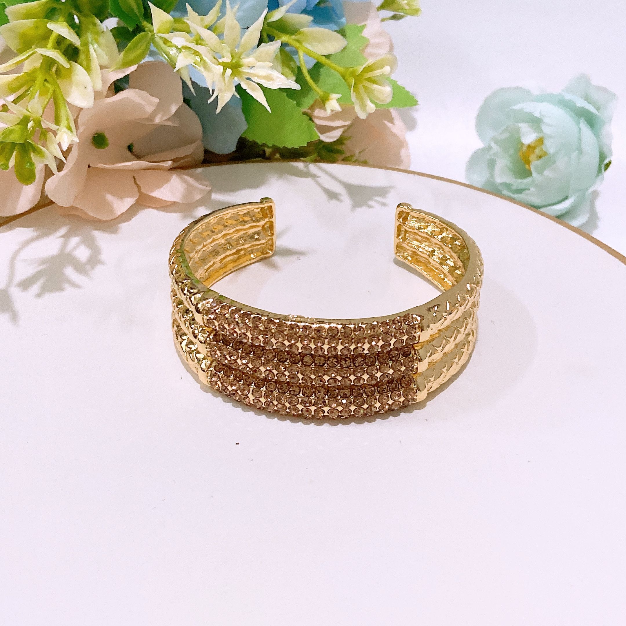 Fashion Jewelry 4-piece Jewelry Set Pendant Open Bracelet Adjustable Ring Daily Wear Jewelry Holiday Gift Jewelry 4-piece Set Necklace Earrings Bracelet Dubai Women's Jewelry
