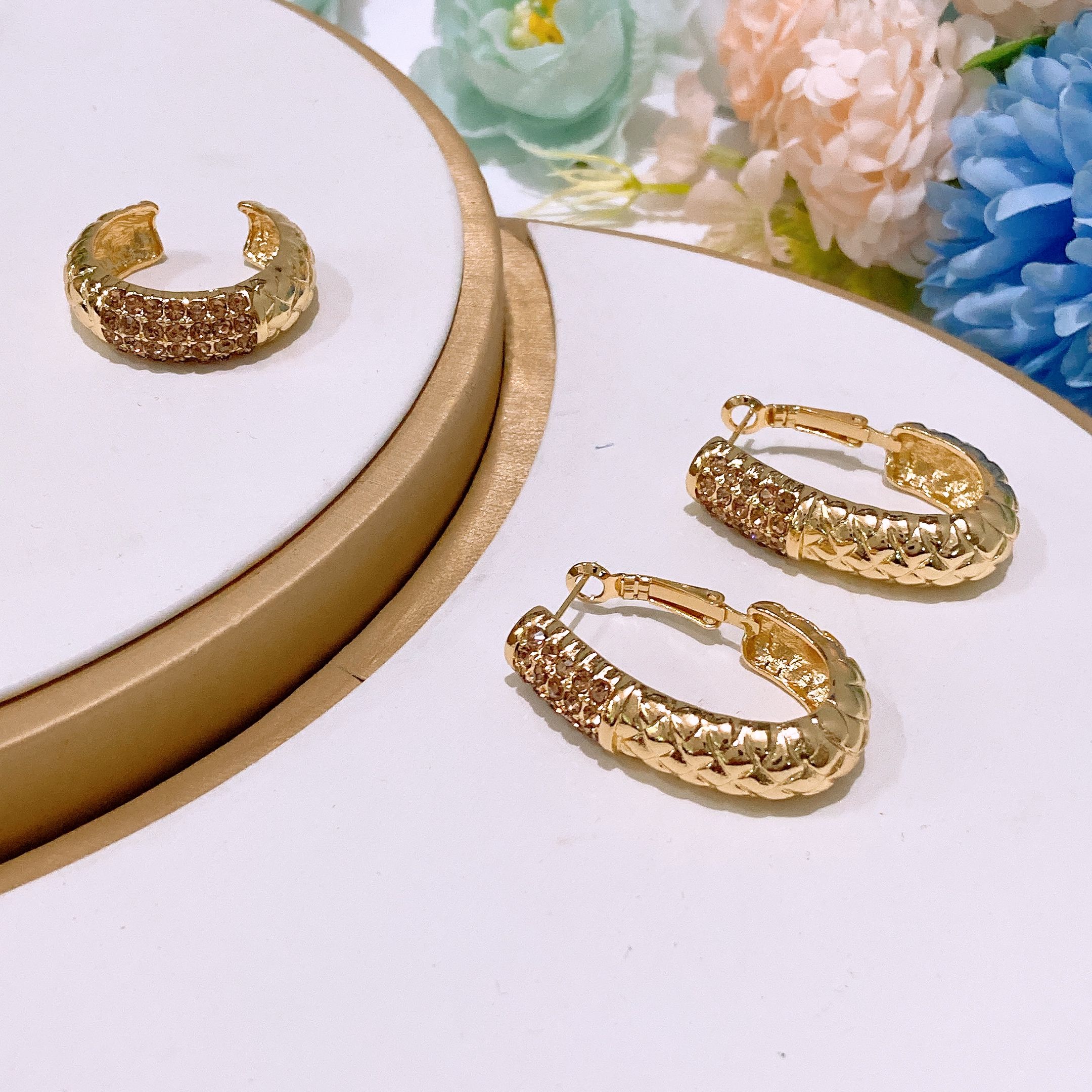 Fashion Jewelry 4-piece Jewelry Set Pendant Open Bracelet Adjustable Ring Daily Wear Jewelry Holiday Gift Jewelry 4-piece Set Necklace Earrings Bracelet Dubai Women's Jewelry