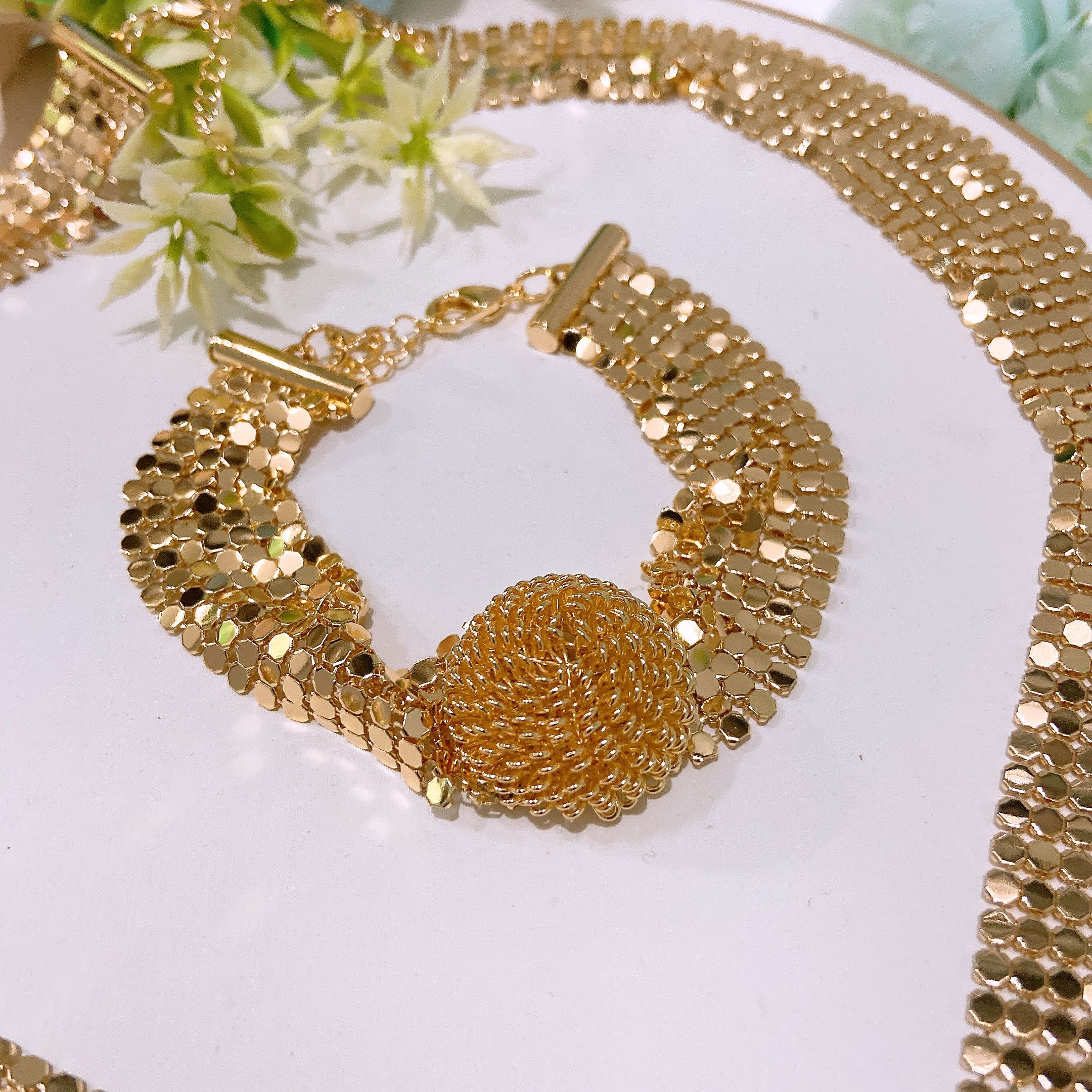New 4-piece jewelry set, women's jewelry pendant bracelet earrings, adjustable rings for daily wear, women's party luxury jewelry set, Dubai women's wedding design pendant earring set