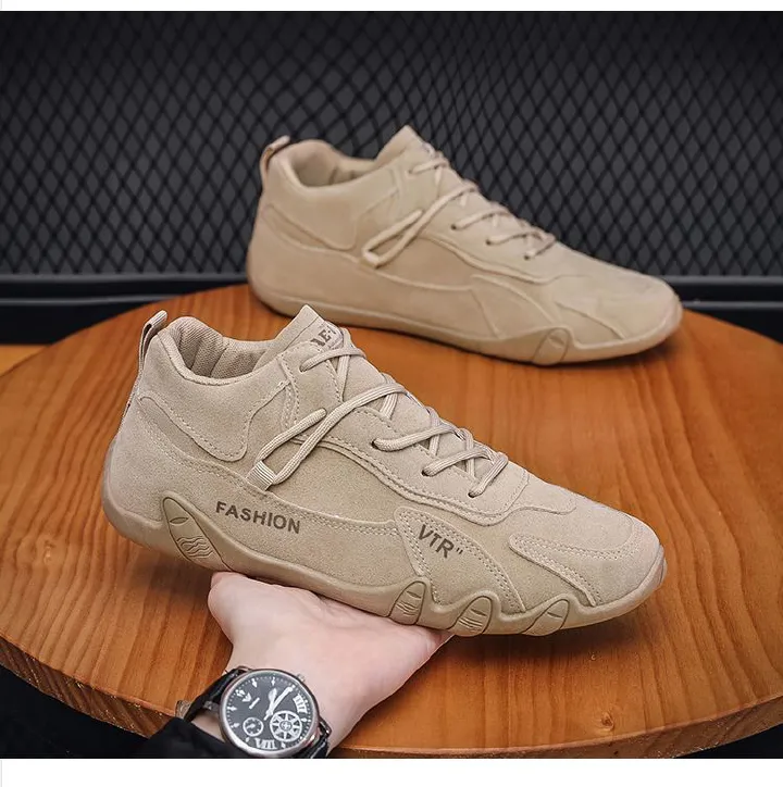 Men's Fine Work Before Lacing Breathable Work Work Non-Slip Sneakers Casual Board Shoes  Sneakers