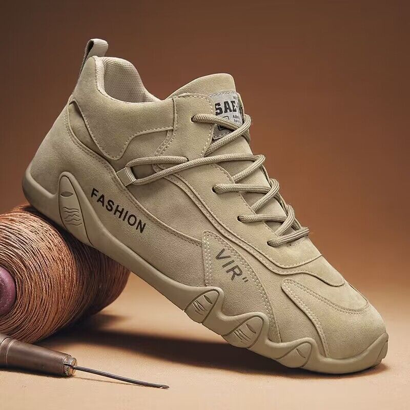 Men's Fine Work Before Lacing Breathable Work Work Non-Slip Sneakers Casual Board Shoes  Sneakers