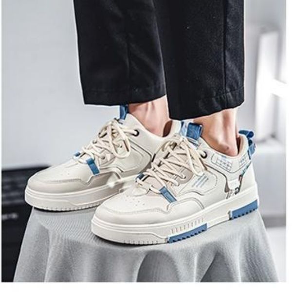 Men's Fine Workmanship Before Lacing Breathable Small White Shoes Thick Soled Sports Casual Board Shoes Skateboarding