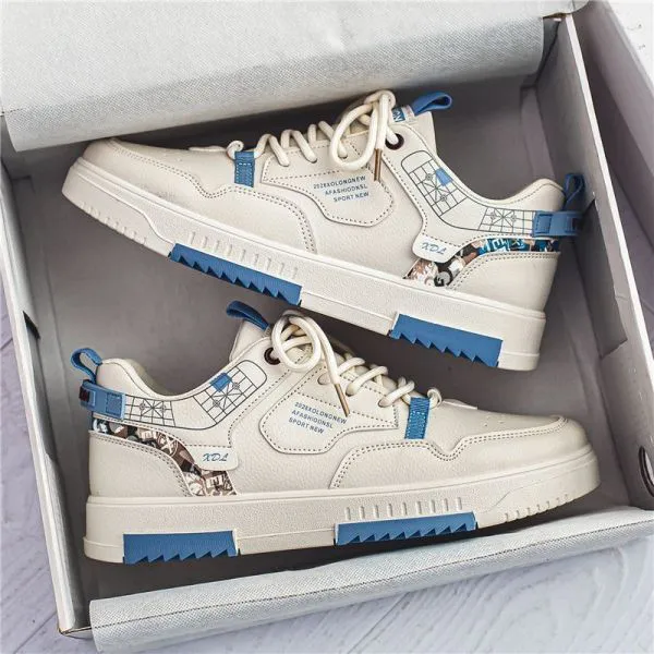 Men's Fine Workmanship Before Lacing Breathable Small White Shoes Thick Soled Sports Casual Board Shoes Skateboarding