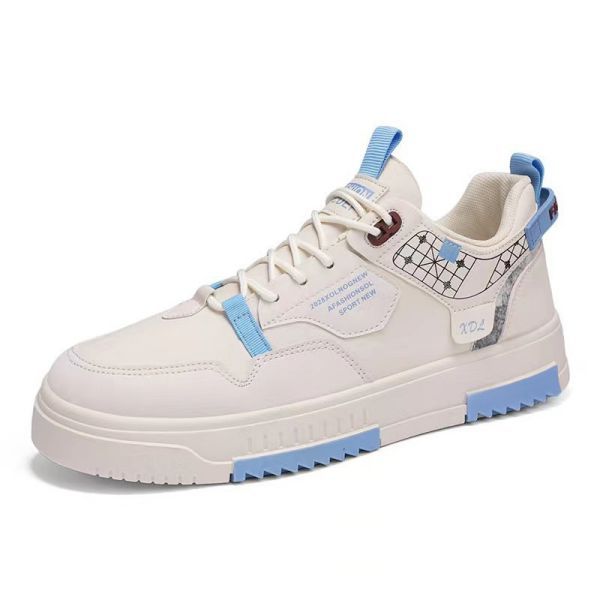 Men's Fine Workmanship Before Lacing Breathable Small White Shoes Thick Soled Sports Casual Board Shoes Skateboarding