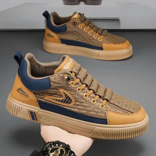 Men's Front Lace-Up Wear Resistant Non-Slip Casual Sports Fashion Board Shoes Skateboarding