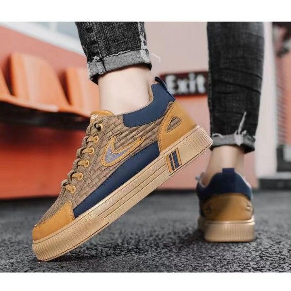 Men's Front Lace-Up Wear Resistant Non-Slip Casual Sports Fashion Board Shoes Skateboarding