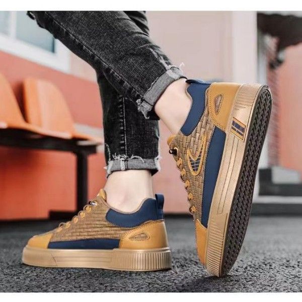 Men's Front Lace-Up Wear Resistant Non-Slip Casual Sports Fashion Board Shoes Skateboarding