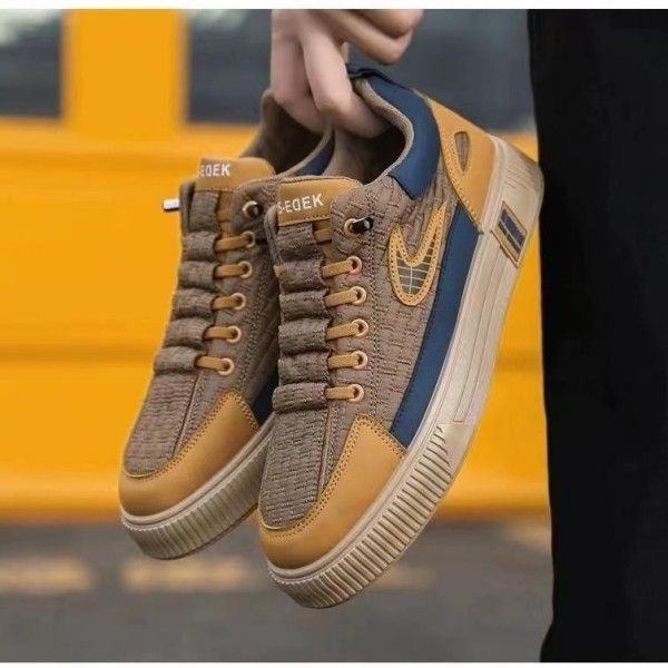 Men's Front Lace-Up Wear Resistant Non-Slip Casual Sports Fashion Board Shoes Skateboarding