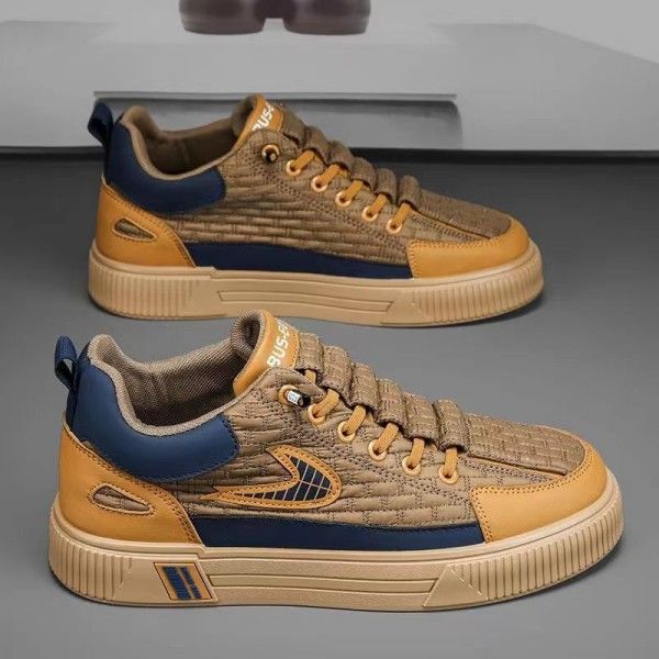 Men's Front Lace-Up Wear Resistant Non-Slip Casual Sports Fashion Board Shoes Skateboarding