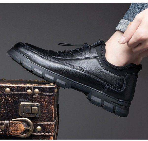 Men Wear Anti-Slip Fashion Casual Business Breathable Light Leather Shoes Oxfords