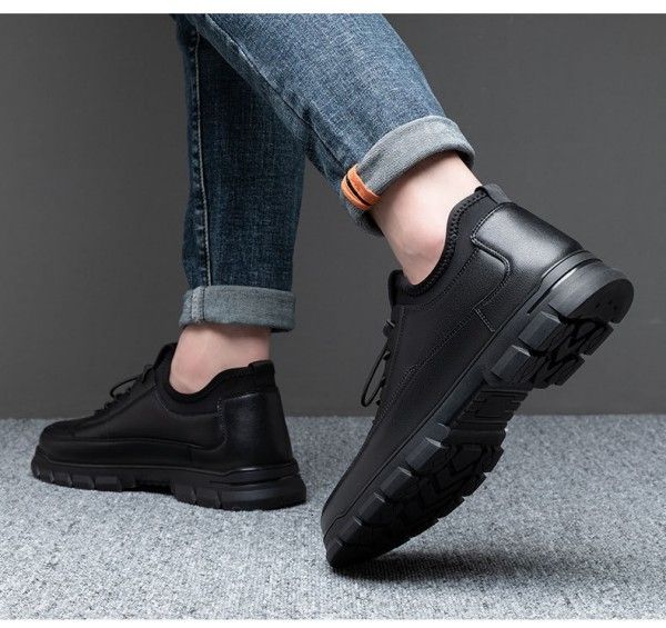 Men Wear Anti-Slip Fashion Casual Business Breathable Light Leather Shoes Oxfords
