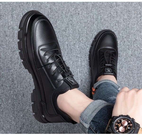 Men Wear Anti-Slip Fashion Casual Business Breathable Light Leather Shoes Oxfords