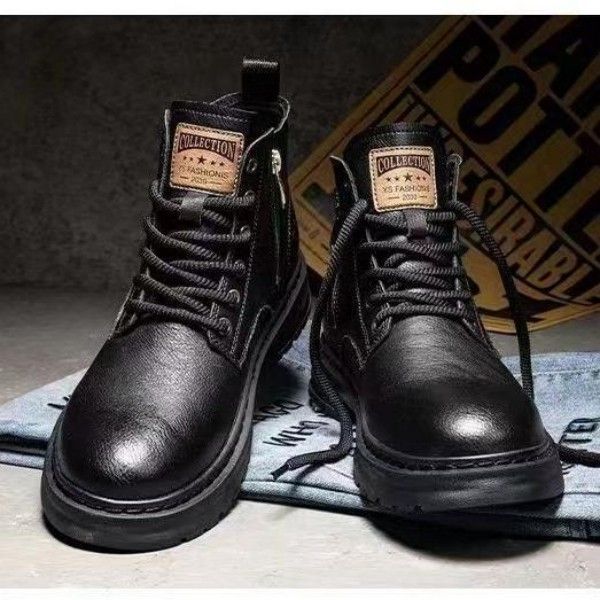 Men's Wear Resistant Non-Slip High-Top Casual Work Martens Boots  Ankle & Bootie