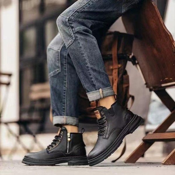 Men's Wear Resistant Non-Slip High-Top Casual Work Martens Boots  Ankle & Bootie