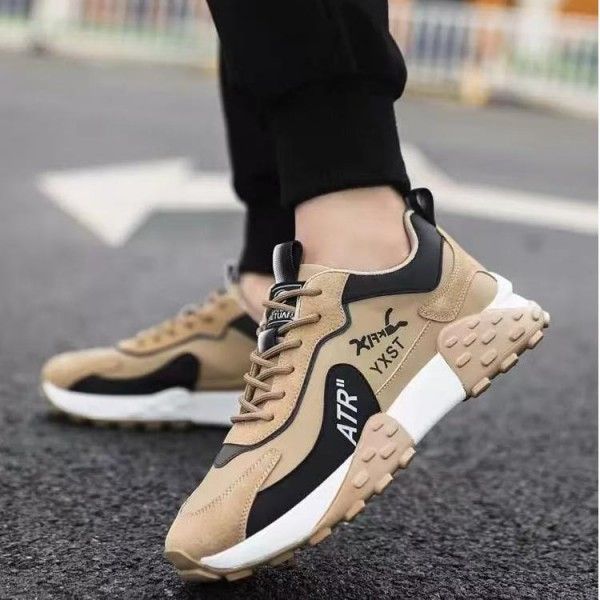 Men's Wear Resistant Non-Slip Outdoor Casual Thick Sole Breathable Running Shoes Running