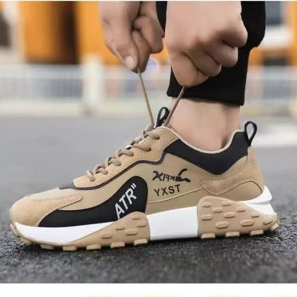 Men's Wear Resistant Non-Slip Outdoor Casual Thick Sole Breathable Running Shoes Running