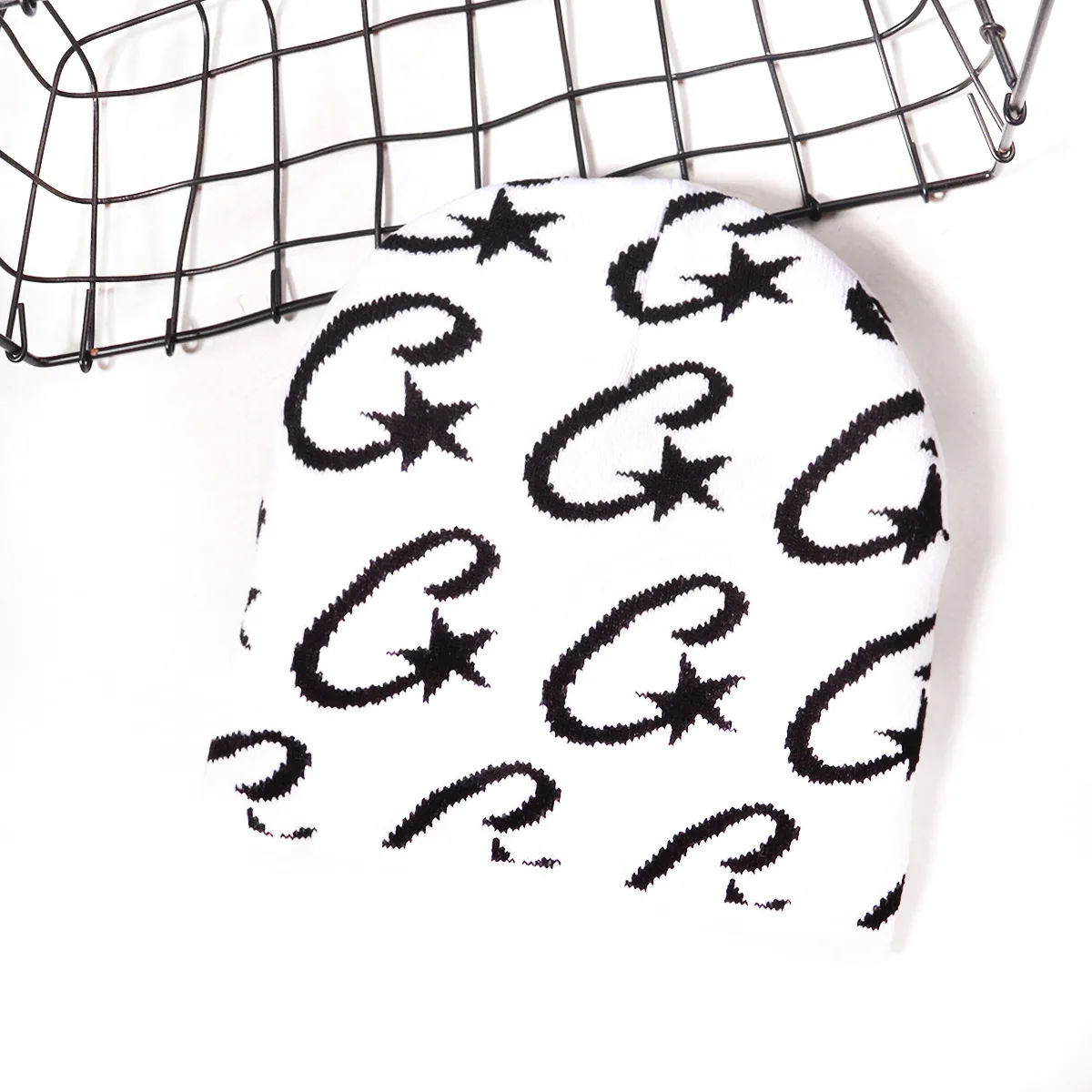 1PC Star Pattern European American Autumn Winter Warm Fashion Casual Jacquard Knitted Hat Outdoor Hip-Hop Cold Proof Beanie Hat