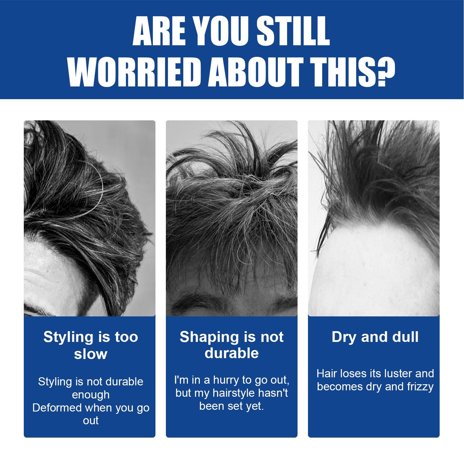 East Moon Men's Hair Wax Stick: Shattered Hair Care, Durable Shaping, Natural Fluffy, Three Dimensional Easy to Shape Hair Wax Stick