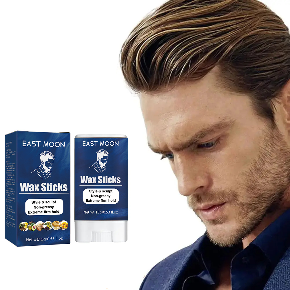 East Moon Men's Hair Wax Stick: Shattered Hair Care, Durable Shaping, Natural Fluffy, Three Dimensional Easy to Shape Hair Wax Stick