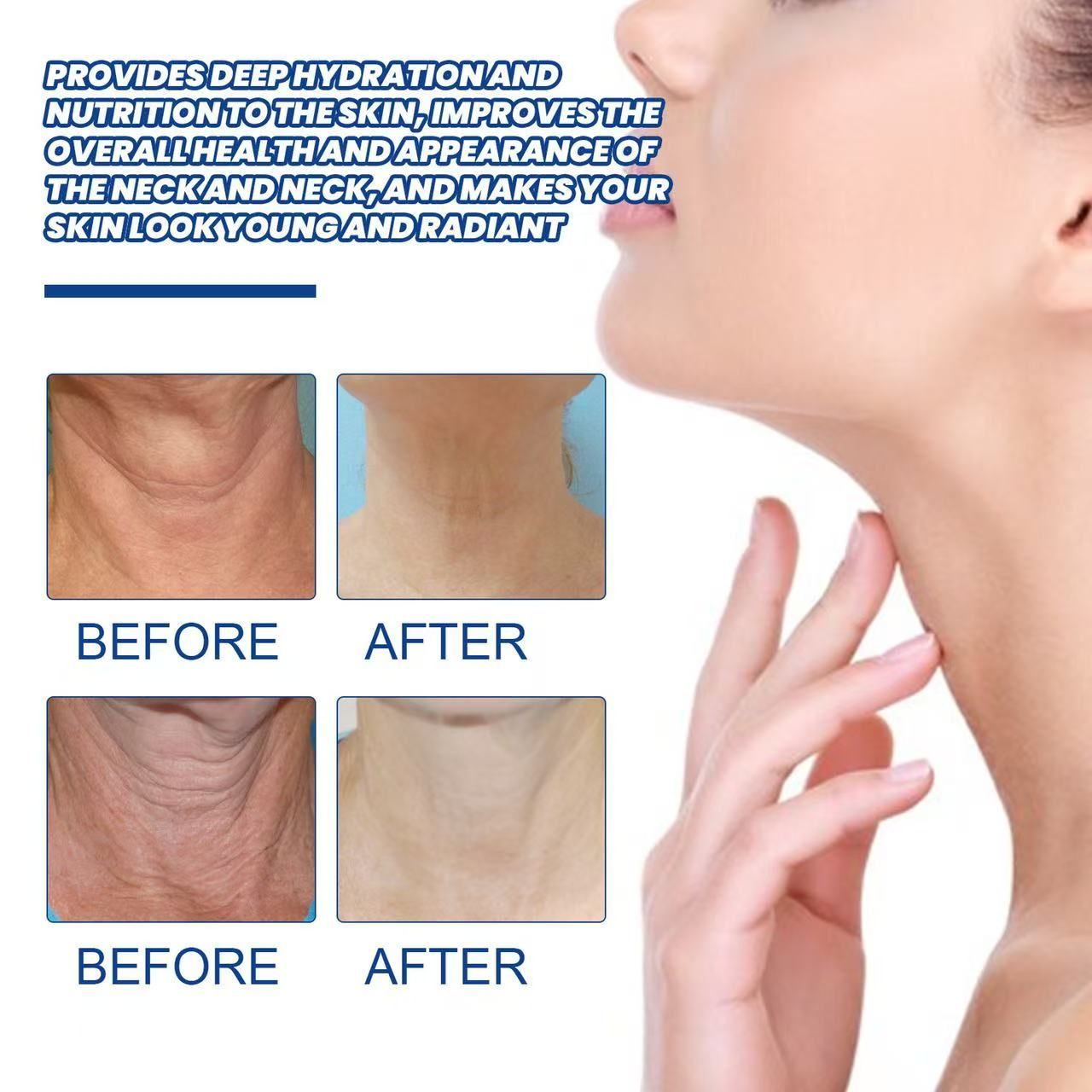 EELHOE Neck Collagen Care Cream Moisturizing and Caring for Neck Contour Skin Moisturizing and Moisturizing Neck Care Cream
