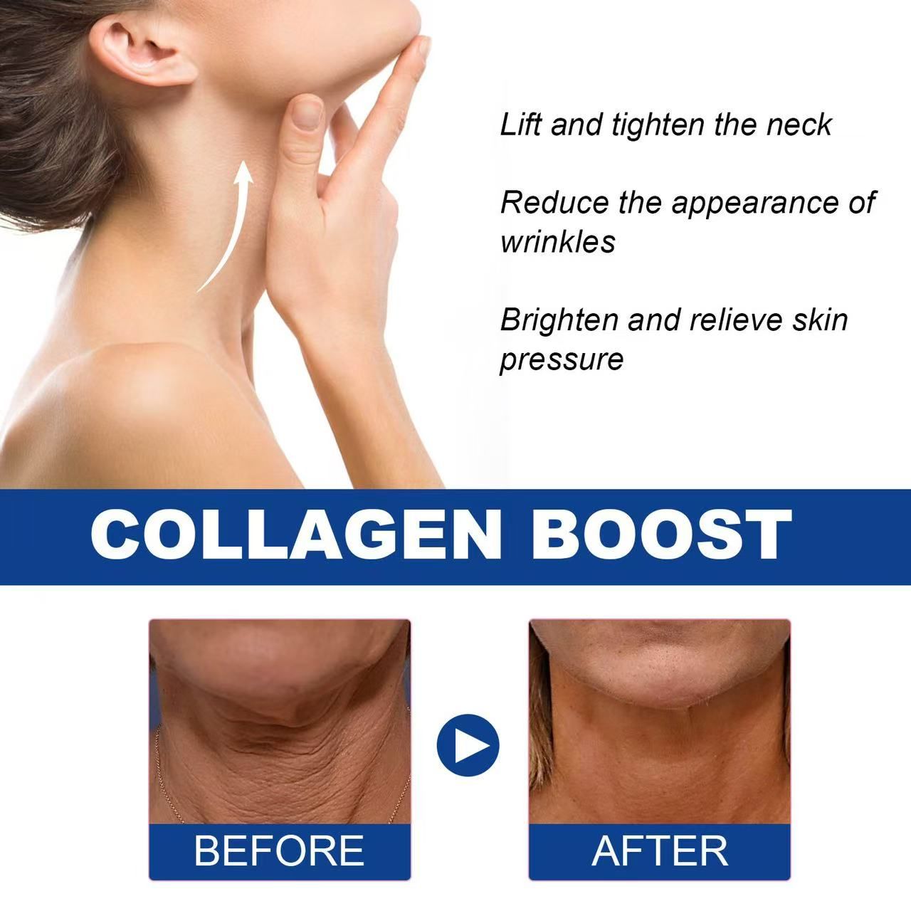 EELHOE Neck Collagen Care Cream Moisturizing and Caring for Neck Contour Skin Moisturizing and Moisturizing Neck Care Cream