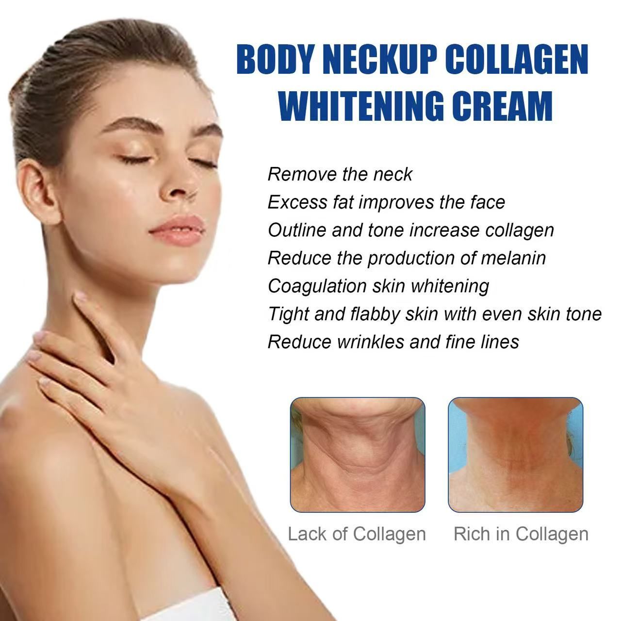 EELHOE Neck Collagen Care Cream Moisturizing and Caring for Neck Contour Skin Moisturizing and Moisturizing Neck Care Cream