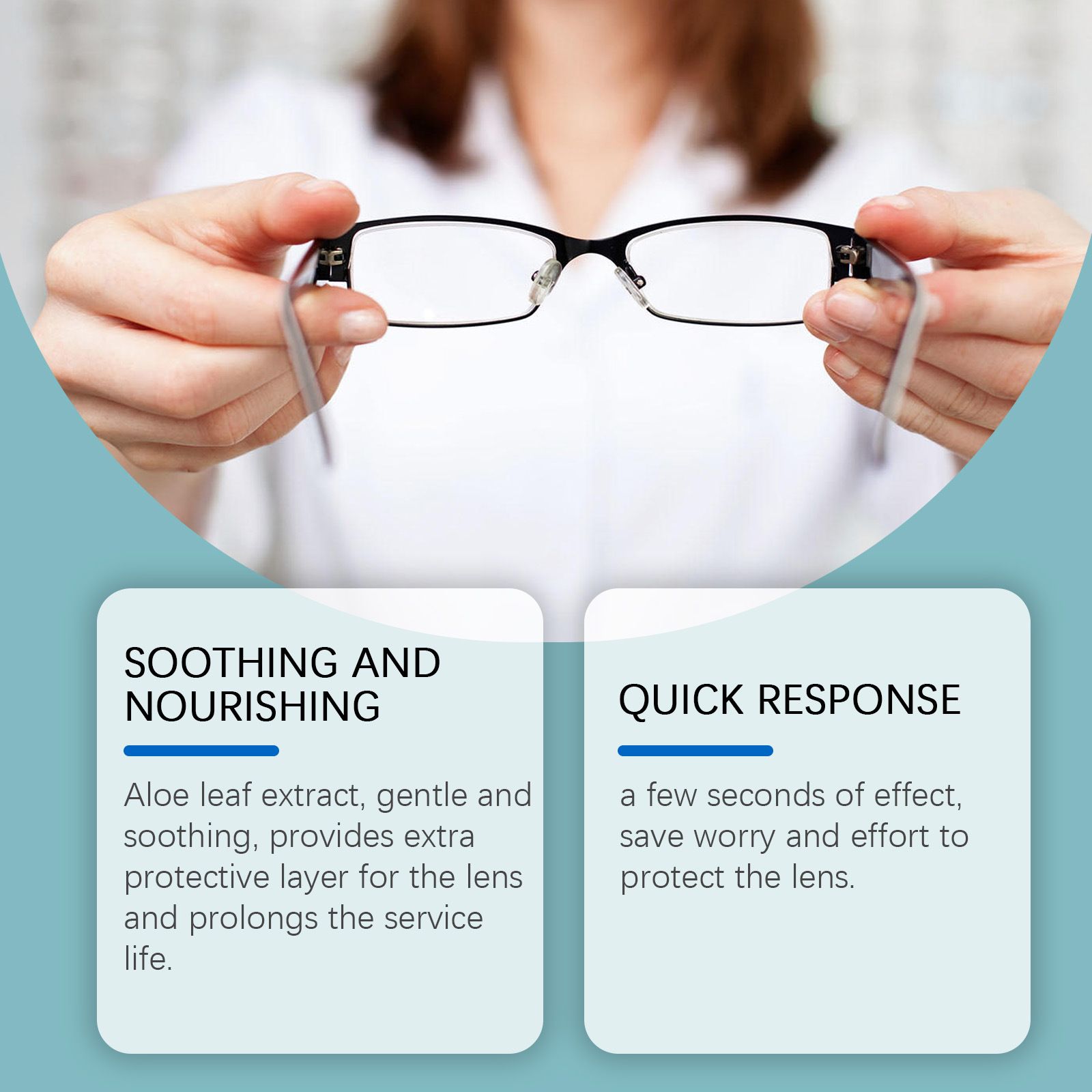 Jue-Fish Lens Scratch Remover Care for Faded and Scratched Glasses Lenses, Glass Blur Maintenance Agent