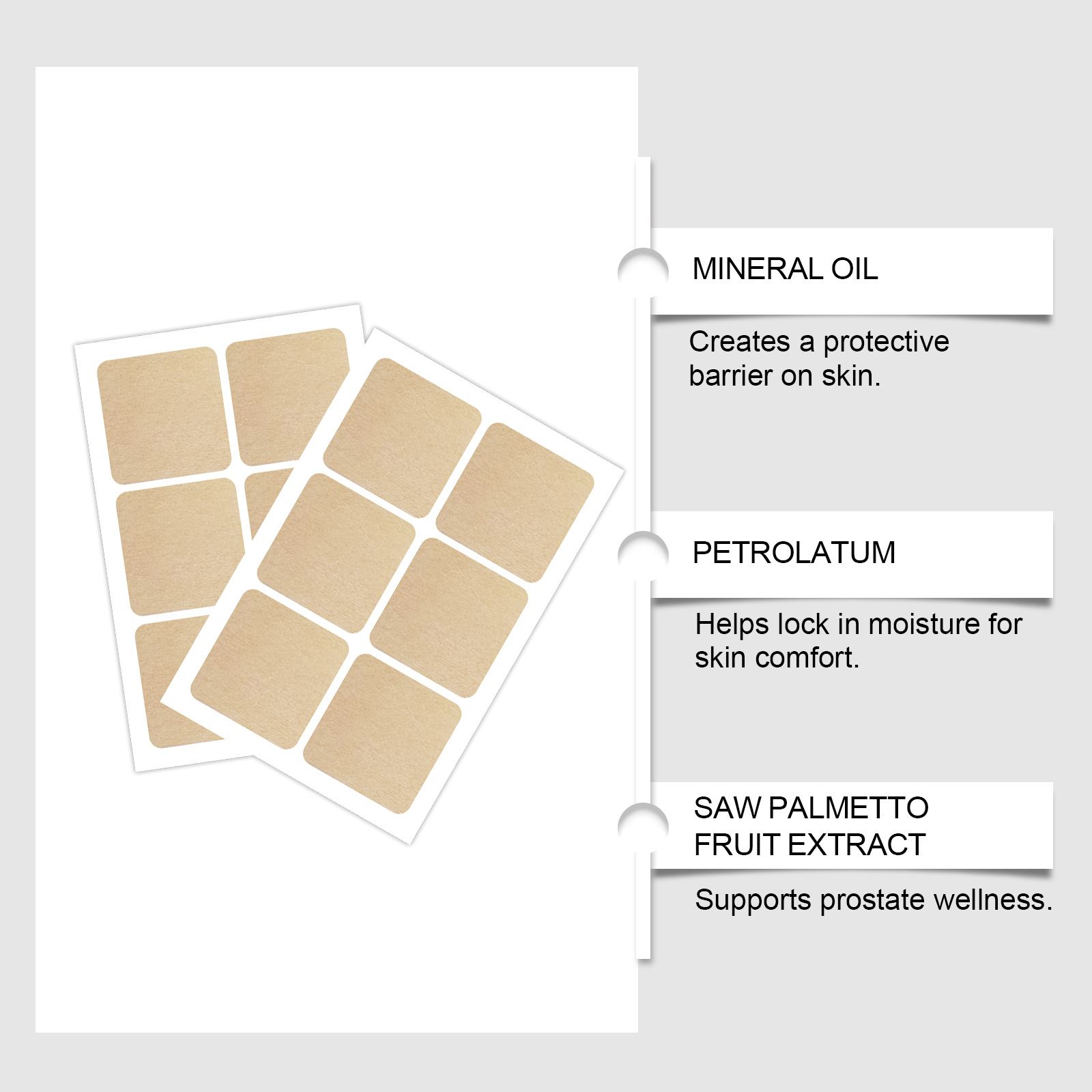 LANISKA Male Care Patch Gentle Ingredients and Skin-Friendly Material to Care for Men's Body Vitality