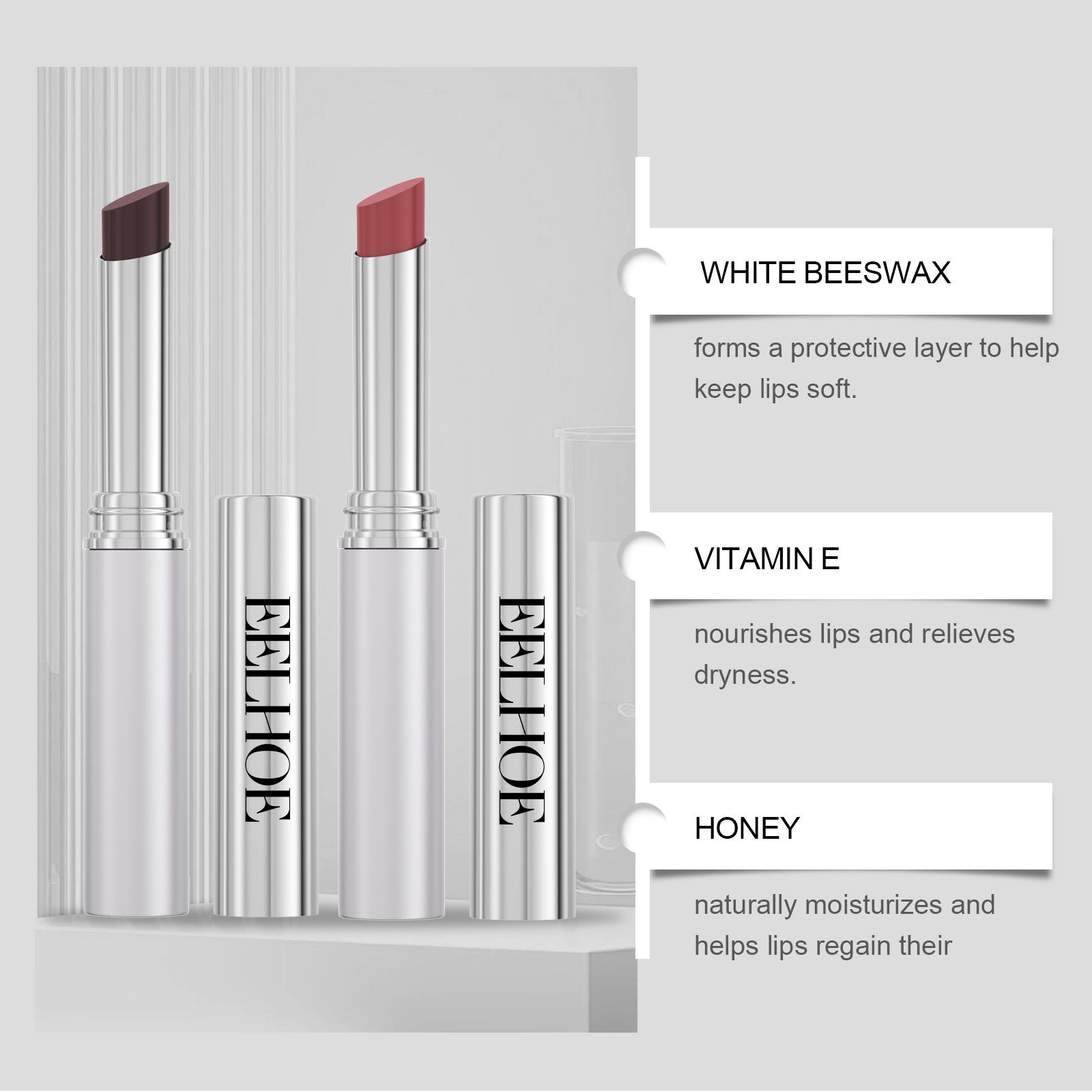 EELHOE Moisturizing Honey Lip Balm Series Gently Moisturizes, Hydrates Dry Lips, and Cares for Soft and Tender Lips