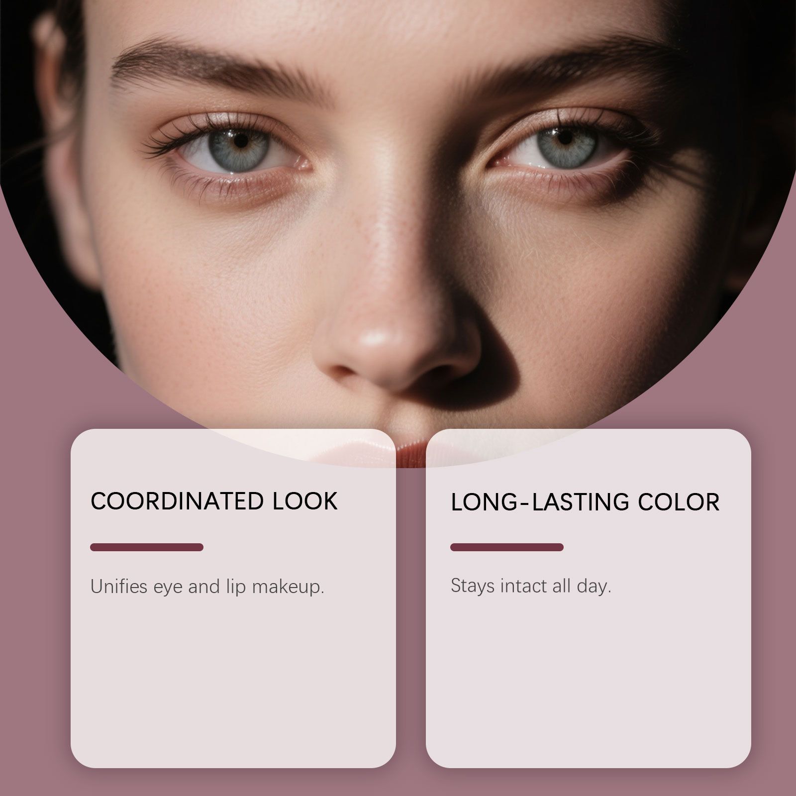 zephoco Black Honey Eye and Lip Classic Brown Set Curling Mascara Moisturizing Silky Lipstick Natural Color
