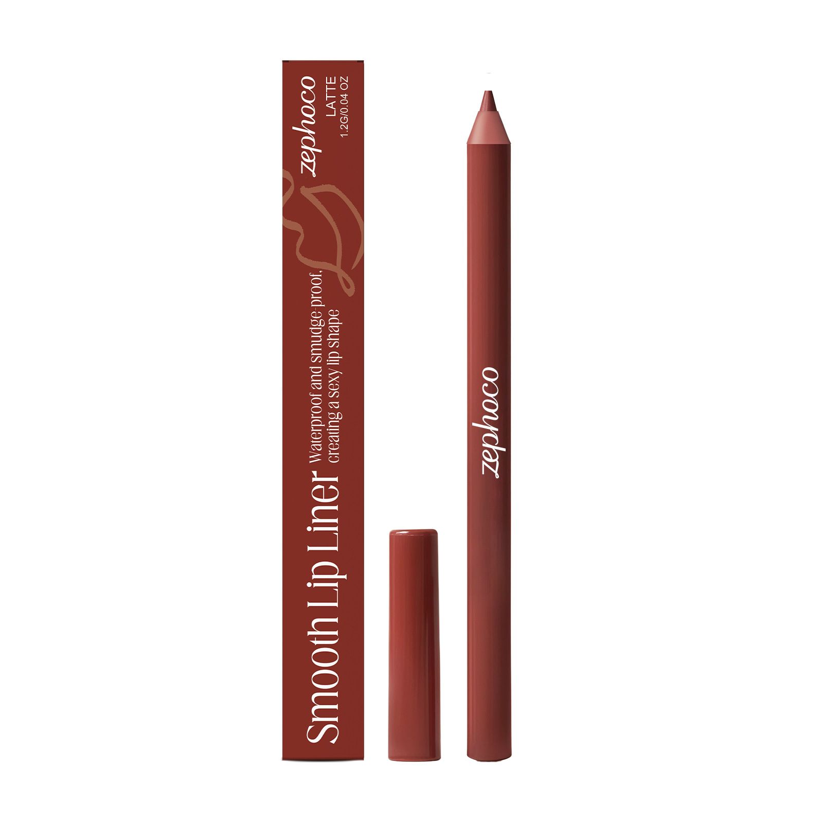 zephoco Warm Peach Brown Lip Liner, versatile, natural, easy to apply, silky texture, outlines a three-dimensional lip shape view 5