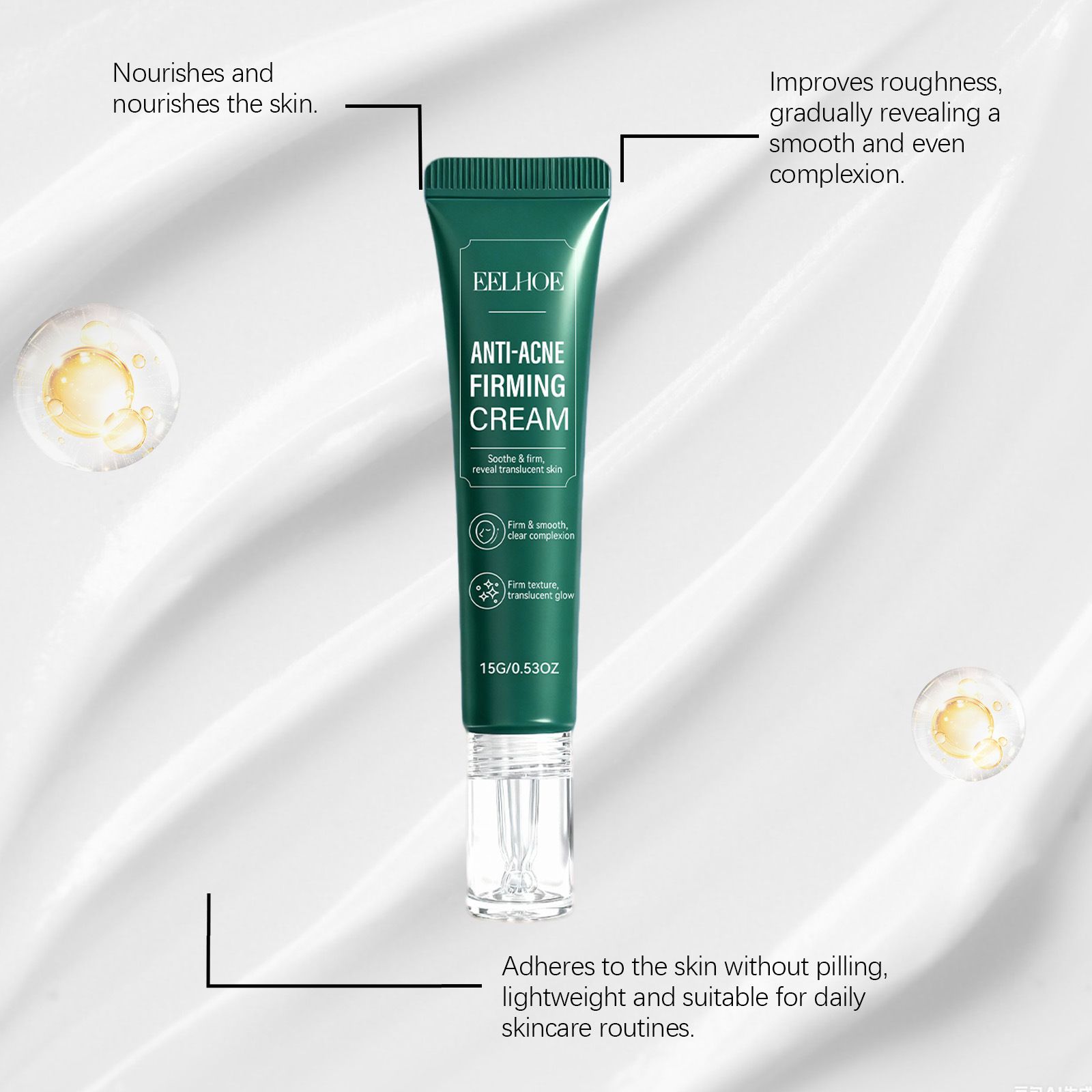 EELHOE Acne Cleansing Cream Moisturizes, Hydrates, and Softens Delicate Facial Skin, Gently Cleanses Facial Acne