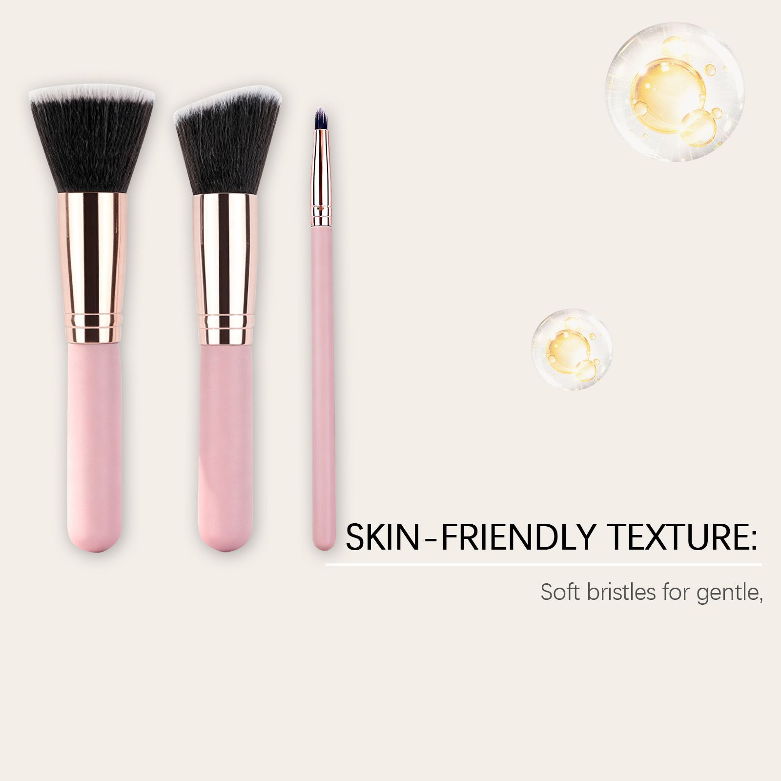 TORVIKX Seamless Makeup Brush Set with Soft and Comfortable Bristles, Evenly Applies Powder to Create a Clear and Natural Makeup Look