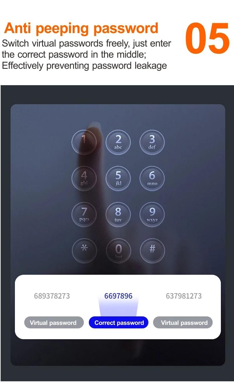 3D Face Recognition Smart Locks For Front Door Tuya Wifi