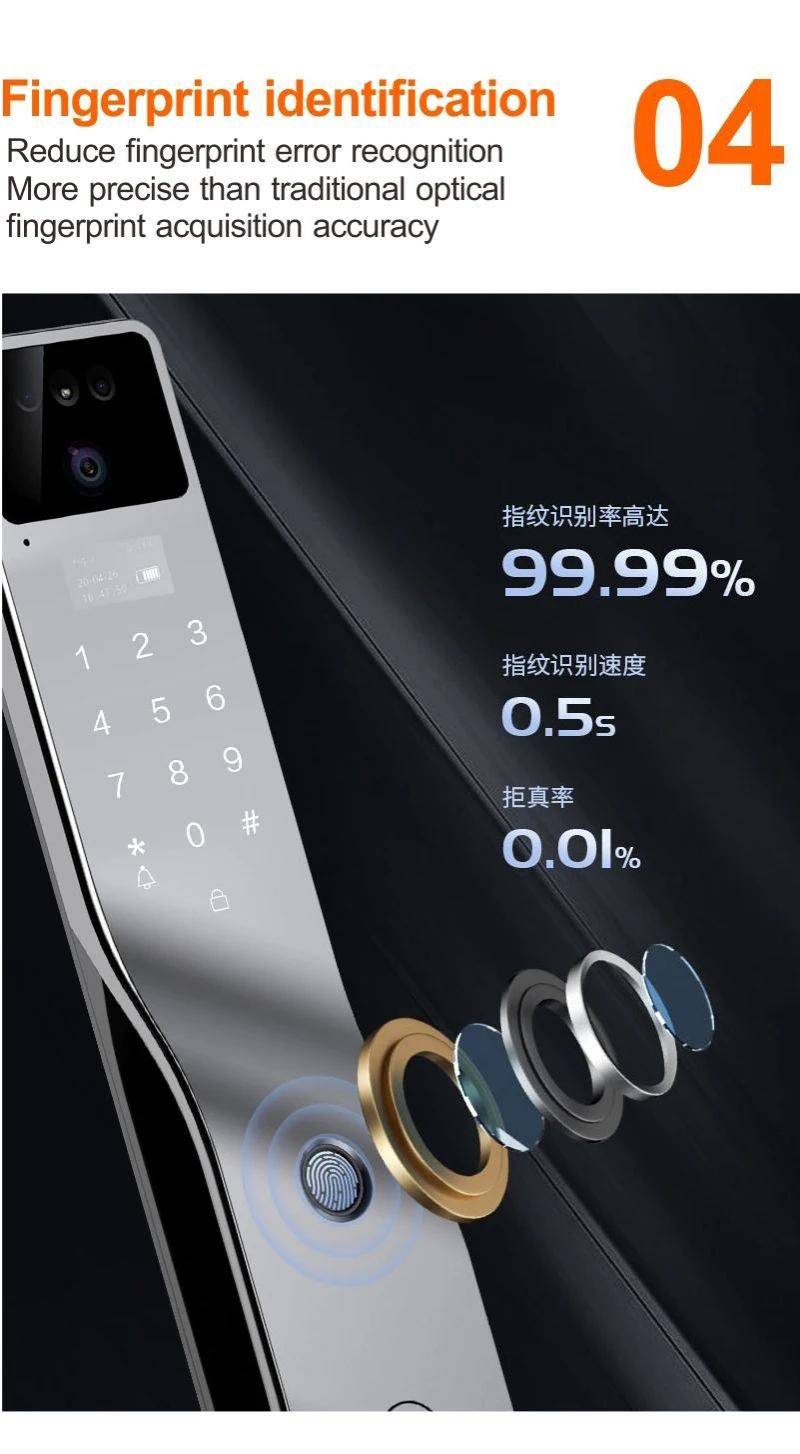 3D Face Recognition Smart Locks For Front Door Tuya Wifi