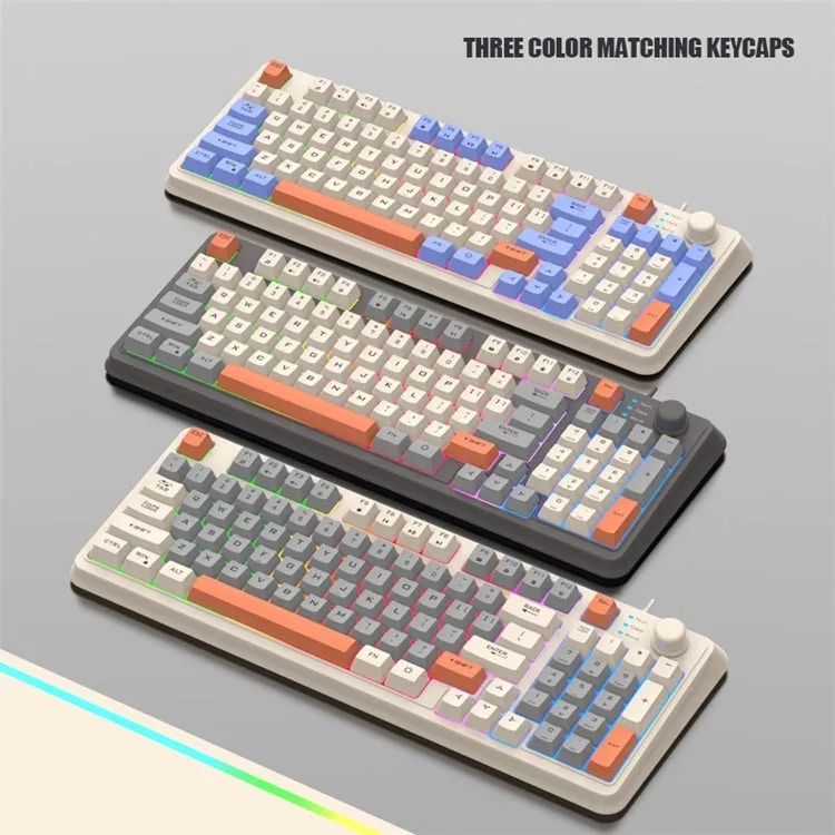 Wired USB Mechanical Keyboard 94 Keys Luminous Gaming Keyboard For Desktop Computer Laptop Home Office