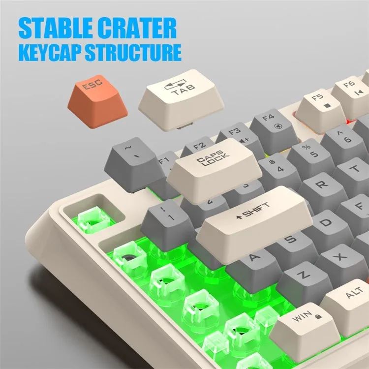 Wired USB Mechanical Keyboard 94 Keys Luminous Gaming Keyboard For Desktop Computer Laptop Home Office