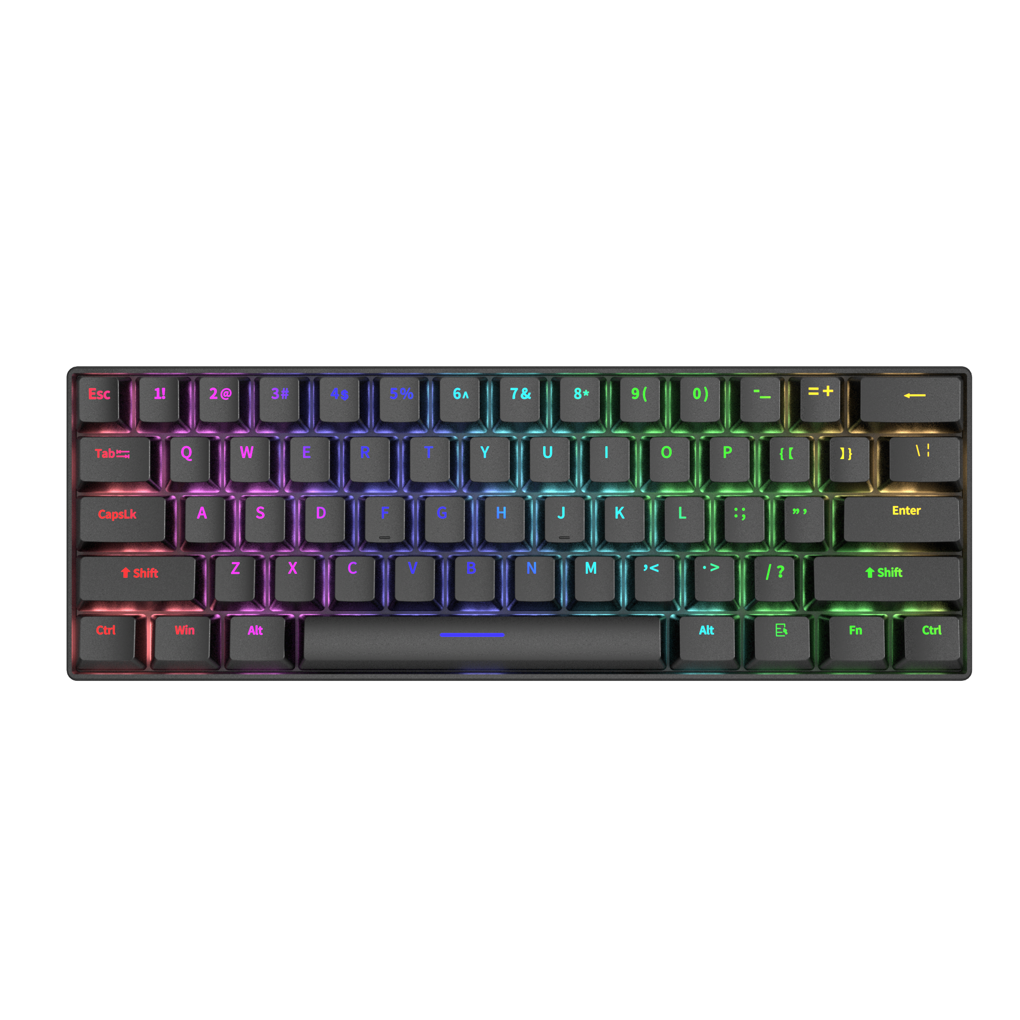 Mechanical Keyboard RGB Led Backlit Hot Swappable Mechanical 68Keys Gaming Keyboards For Pc Computer Laptop 60% Gaming Keyboard