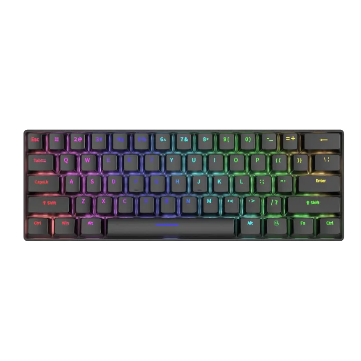 Mechanical Keyboard RGB Led Backlit Hot Swappable Mechanical 68Keys Gaming Keyboards For Pc Computer Laptop 60% Gaming Keyboard