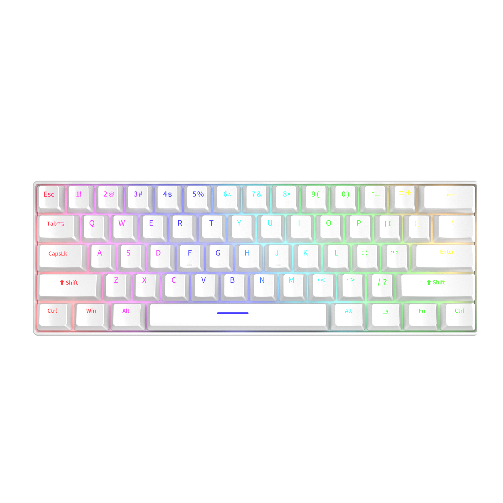Mechanical Keyboard RGB Led Backlit Hot Swappable Mechanical 68Keys Gaming Keyboards For Pc Computer Laptop 60% Gaming Keyboard