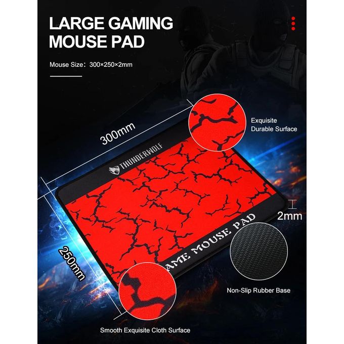 TWOLF TF850 5 in 1 Gift Laptop Gaming Teclado Keyboard and Mouse Speaker Headphones Pads Combos Kit Gaming for PC Gamer