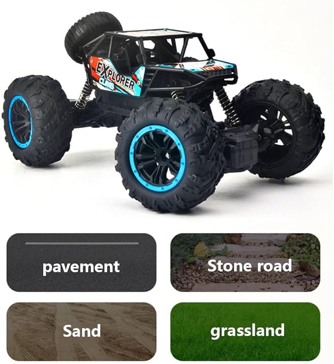 RC Cars Rock Crawler with Adjustable Chassis Climb,4WD Remote Control Car,2.4Ghz Monster RC Truck 4 X 4 Monster Truck Rally Buggy Toy Gift